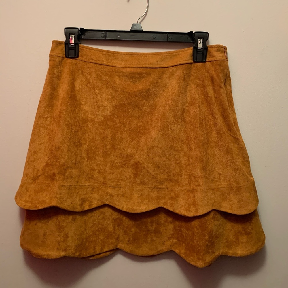 Brown Suede Skirt